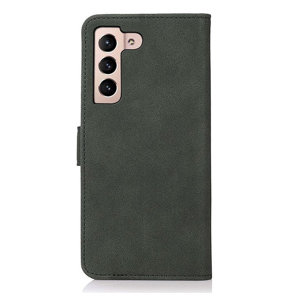 Samsung Galaxy S23 KHAZNEH Retro Læder Cover m. Pung - Grøn