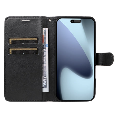 EIDERWOOD iPhone 17 Pro Kunstlæder Cover m. Pung & Strop - Sort