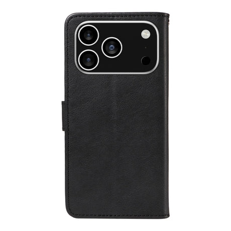 EIDERWOOD iPhone 17 Pro Kunstlæder Cover m. Pung & Strop - Sort