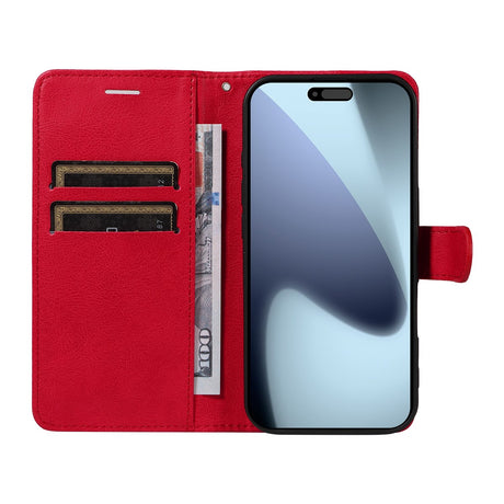 EIDERWOOD iPhone 17 Pro Kunstlæder Cover m. Pung & Strop - Rød