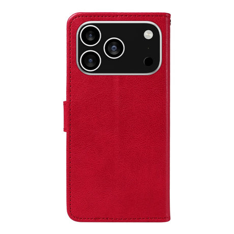 EIDERWOOD iPhone 17 Pro Kunstlæder Cover m. Pung & Strop - Rød
