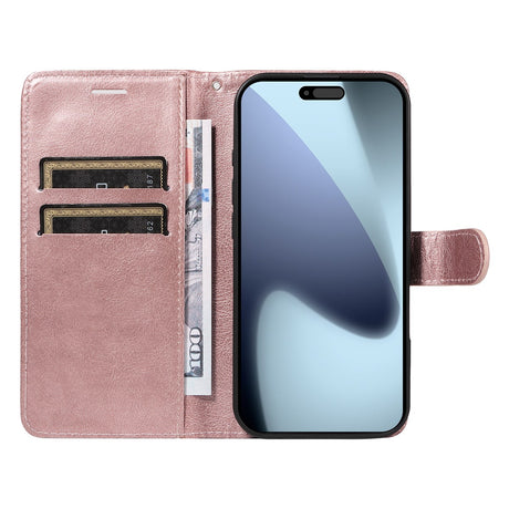 EIDERWOOD iPhone 17 Pro Kunstlæder Cover m. Pung & Strop - Rose Gold
