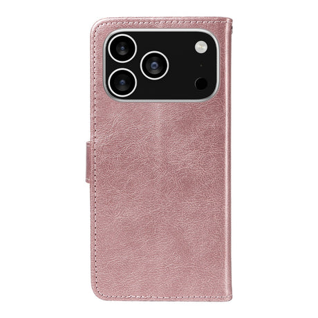 EIDERWOOD iPhone 17 Pro Kunstlæder Cover m. Pung & Strop - Rose Gold