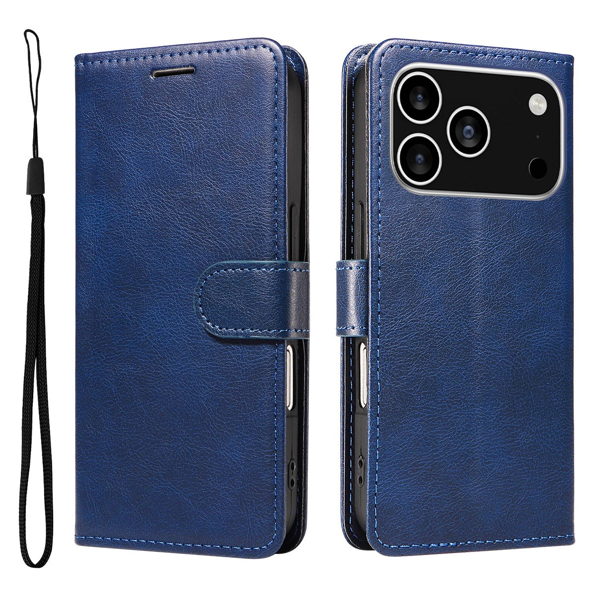 EIDERWOOD iPhone 17 Pro Kunstlæder Cover m. Pung & Strop - Blå
