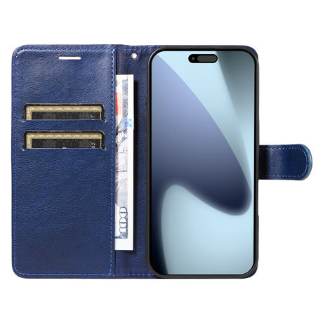 EIDERWOOD iPhone 17 Pro Kunstlæder Cover m. Pung & Strop - Blå