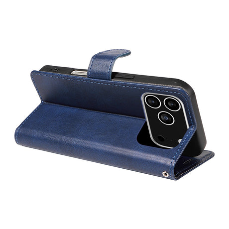 EIDERWOOD iPhone 17 Pro Kunstlæder Cover m. Pung & Strop - Blå