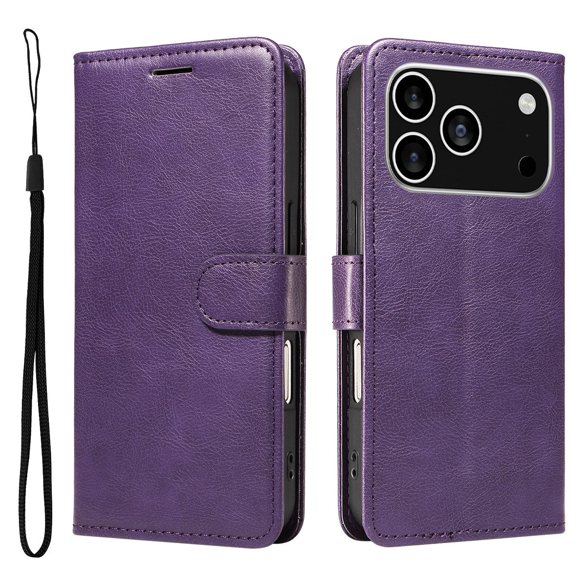 EIDERWOOD iPhone 17 Pro Kunstlæder Cover m. Pung & Strop - Lilla