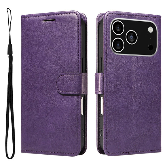 EIDERWOOD iPhone 17 Pro Kunstlæder Cover m. Pung & Strop - Lilla