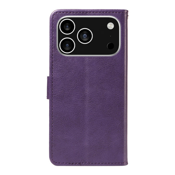 EIDERWOOD iPhone 17 Pro Kunstlæder Cover m. Pung & Strop - Lilla