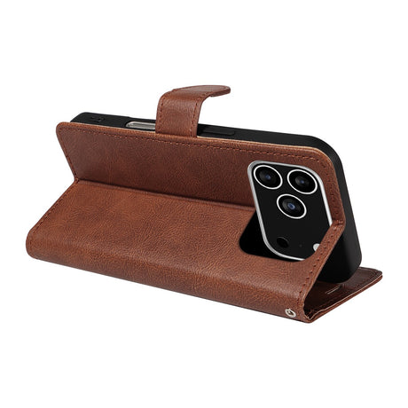 EIDERWOOD iPhone 17 Pro Kunstlæder Cover m. Pung & Strop - Brun