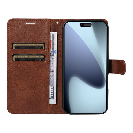EIDERWOOD iPhone 17 Pro Kunstlæder Cover m. Pung & Strop - Brun