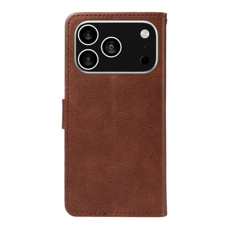 EIDERWOOD iPhone 17 Pro Kunstlæder Cover m. Pung & Strop - Brun