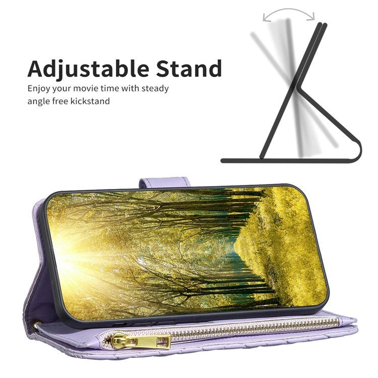 Samsung Galaxy S23 Læder Flip Cover m. Strop & 9 Kortholdere - Lilla