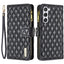 Samsung Galaxy S23 Læder Flip Cover m. Strop & 9 Kortholdere - Sort