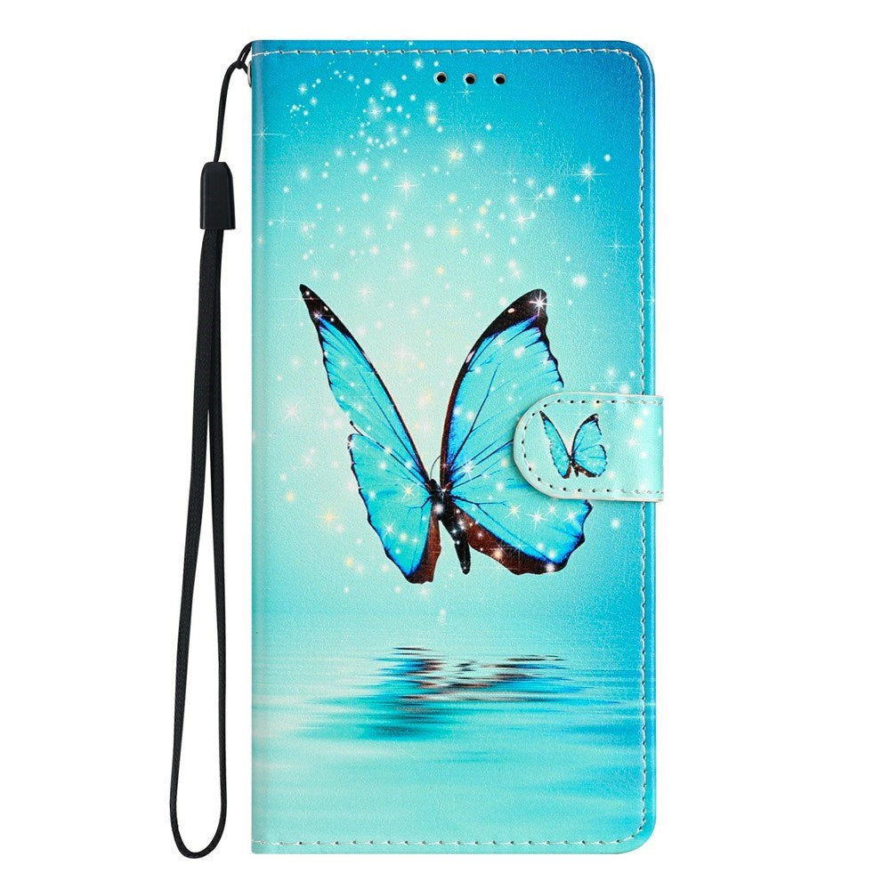 EIDERWOOD iPhone Air Imiteret Læder Cover m. Pung & Strop - Sommerfugl