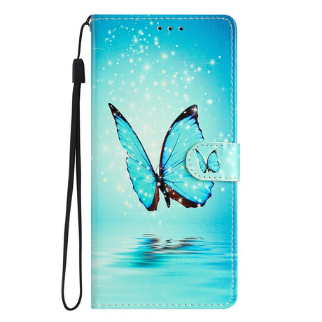 EIDERWOOD iPhone Air Imiteret Læder Cover m. Pung & Strop - Sommerfugl