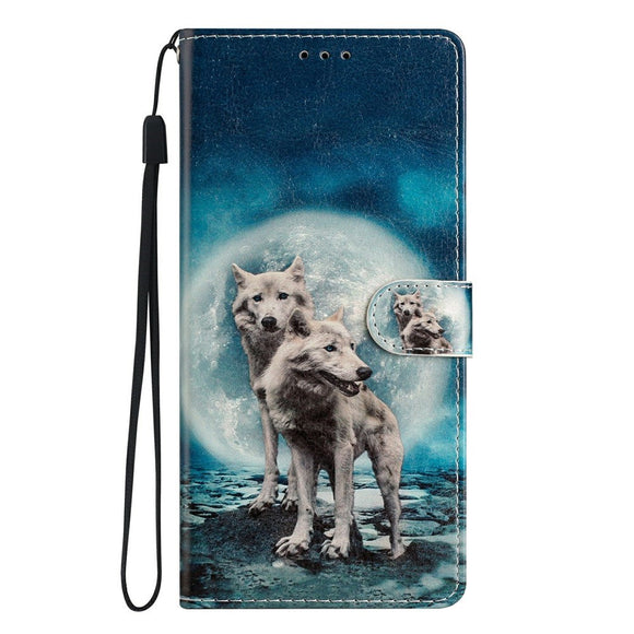 EIDERWOOD iPhone Air Imiteret Læder Cover m. Pung & Strop - Ulve
