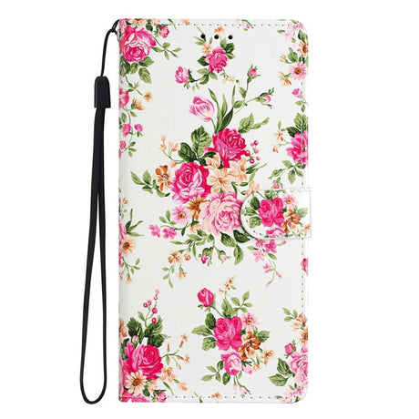 EIDERWOOD iPhone Air Imiteret Læder Cover m. Pung & Strop - Blomster