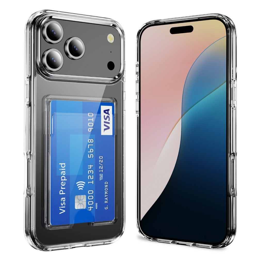 iPhone 18 Pro / 17 Pro EIDERWOOD Hybrid Plast Cover m. Kortlomme - Gennemsigtig