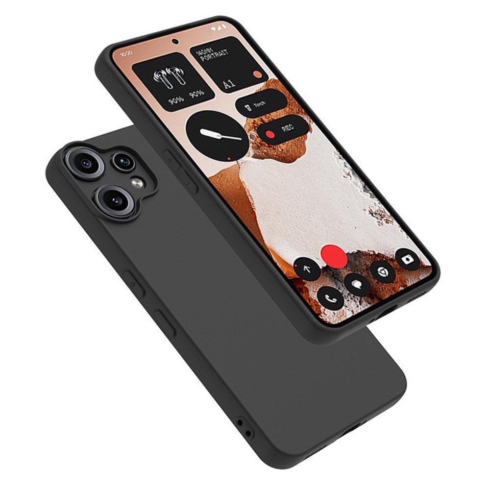 Nothing CMF Phone 2 Pro EIDERWOOD Mat Fleksibelt Plastik Cover - Sort