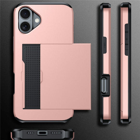 EIDERWOOD iPhone 17 Hybrid Cover m. Kortholder - Grøn