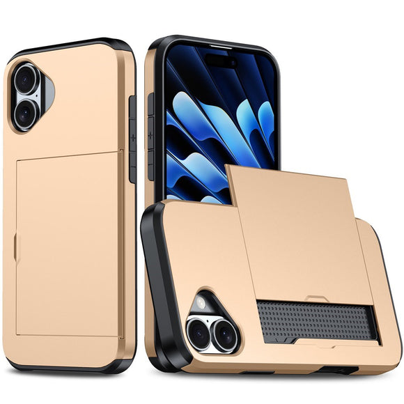 EIDERWOOD iPhone 17 Hybrid Cover m. Kortholder - Guld