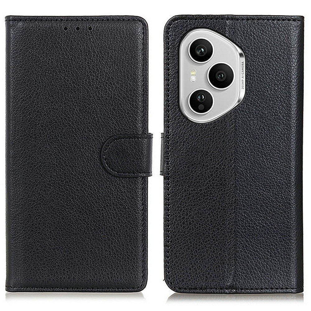 EIDERWOOD Honor 400 Pro Kunstlæder Flip Cover m. Kortholder & Ståfunktion - Sort