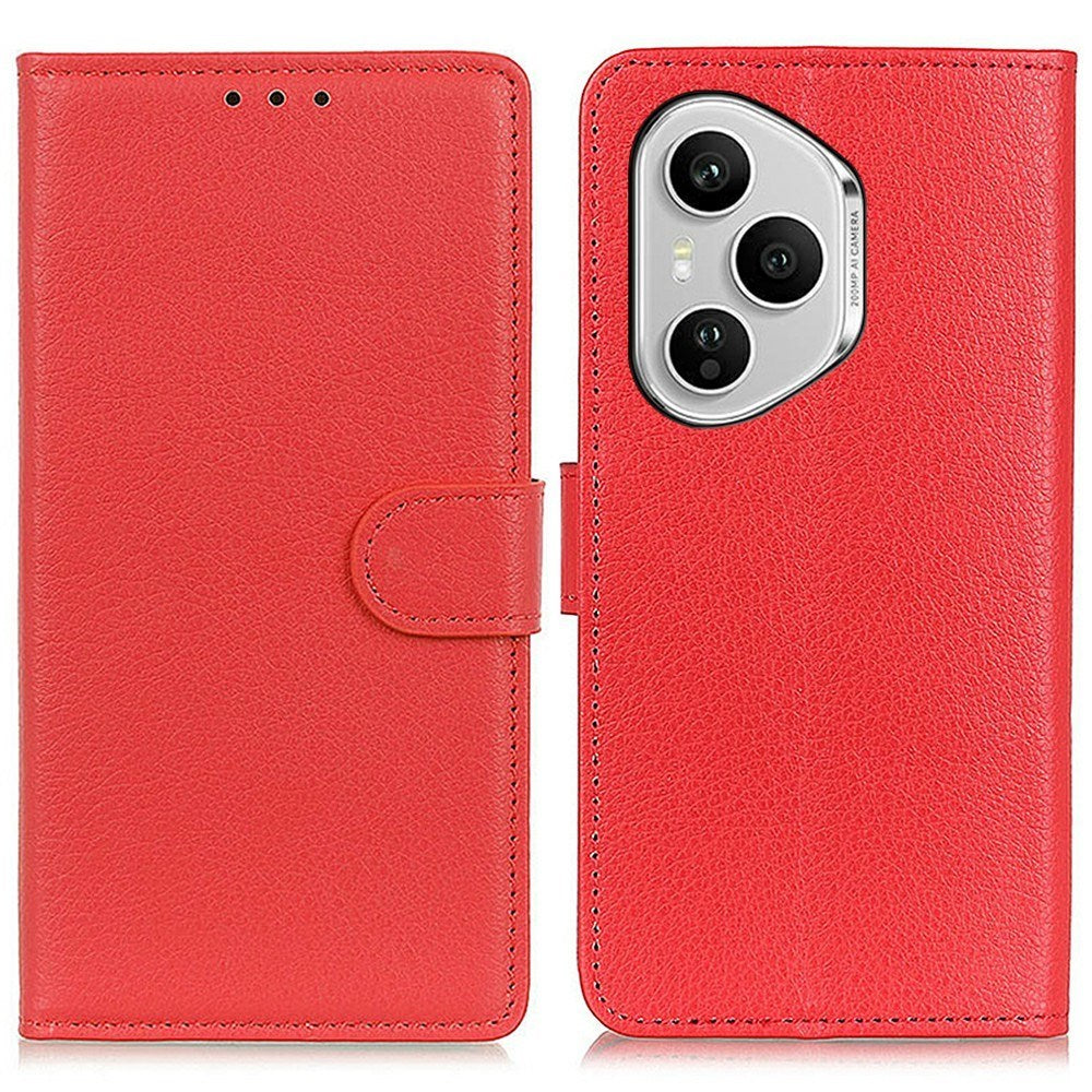 EIDERWOOD Honor 400 Pro Kunstlæder Flip Cover m. Kortholder & Ståfunktion - Rød