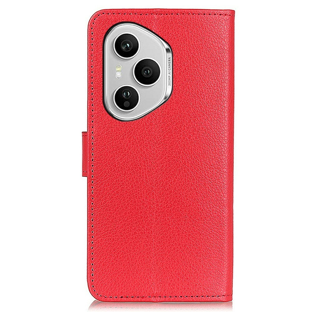 EIDERWOOD Honor 400 Pro Kunstlæder Flip Cover m. Kortholder & Ståfunktion - Rød