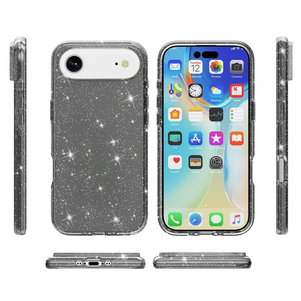 EIDERWOOD iPhone Air Hybrid Plastik Cover - Sort Glitter