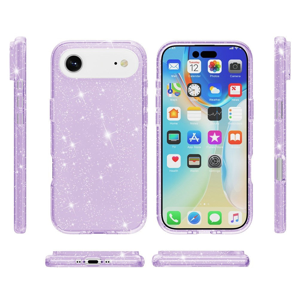 EIDERWOOD iPhone Air Hybrid Plastik Cover - Lilla Glitter