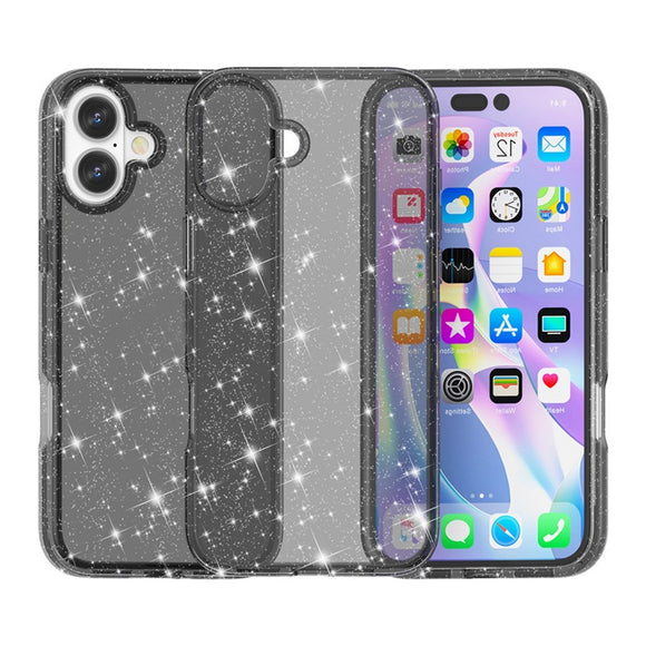 EIDERWOOD iPhone 17 Hybrid Plastik Cover - Sort Glitter