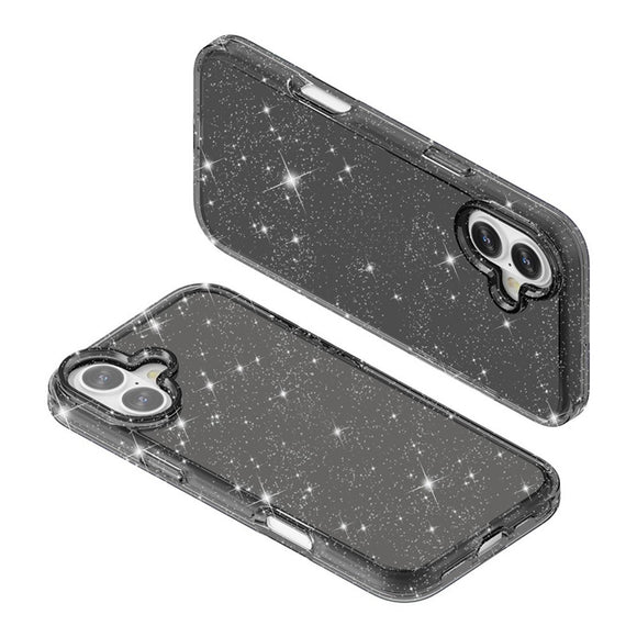 EIDERWOOD iPhone 17 Hybrid Plastik Cover - Sort Glitter
