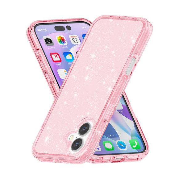 EIDERWOOD iPhone 17 Hybrid Plastik Cover - Lyserød Glitter