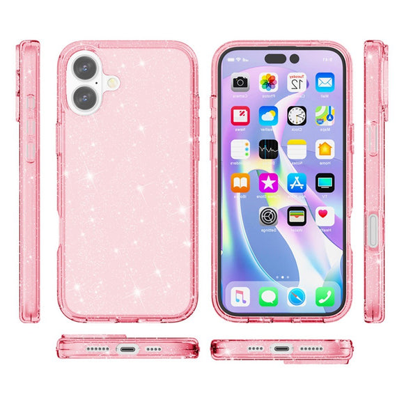 EIDERWOOD iPhone 17 Hybrid Plastik Cover - Lyserød Glitter