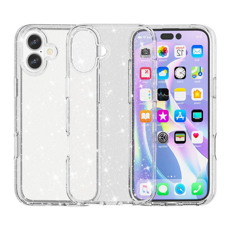 EIDERWOOD iPhone 17 Hybrid Plastik Cover - Hvid Glitter