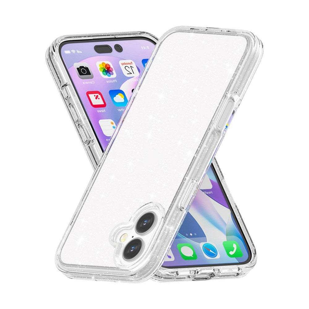 EIDERWOOD iPhone 17 Hybrid Plastik Cover - Hvid Glitter