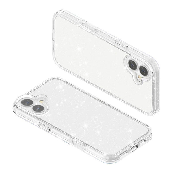 EIDERWOOD iPhone 17 Hybrid Plastik Cover - Hvid Glitter