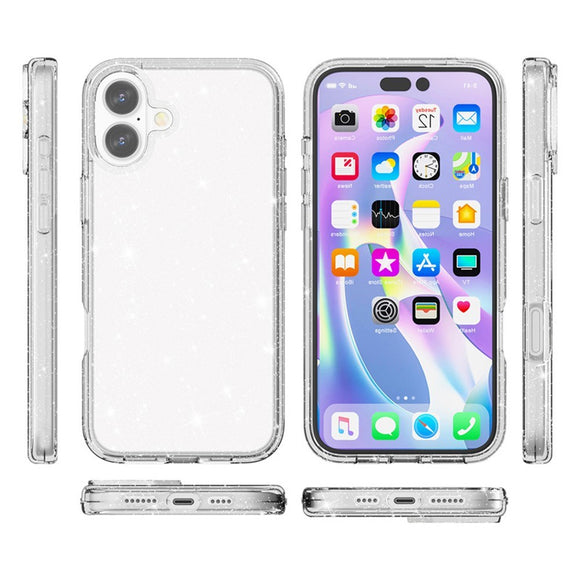 EIDERWOOD iPhone 17 Hybrid Plastik Cover - Hvid Glitter
