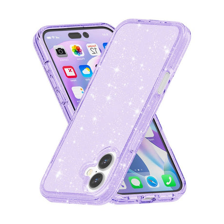 EIDERWOOD iPhone 17 Hybrid Plastik Cover - Lilla Glitter
