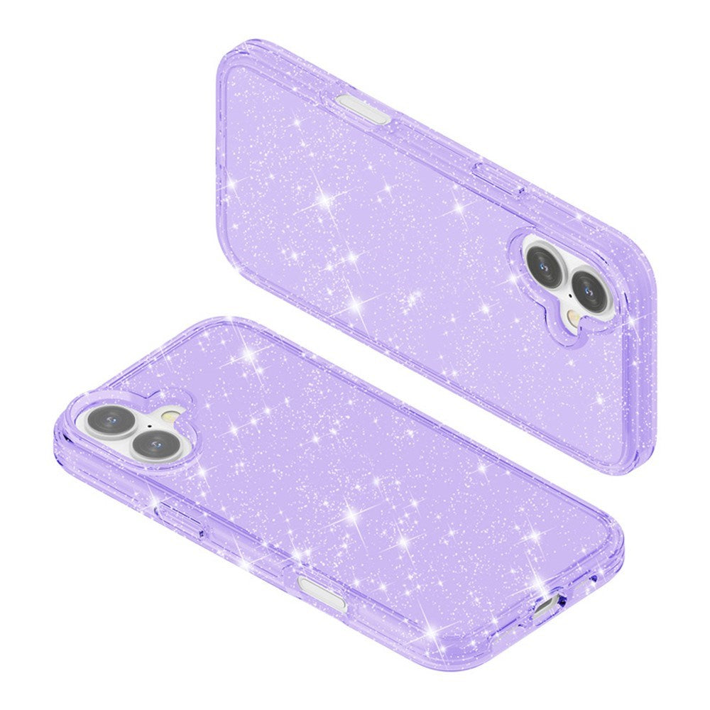 EIDERWOOD iPhone 17 Hybrid Plastik Cover - Lilla Glitter
