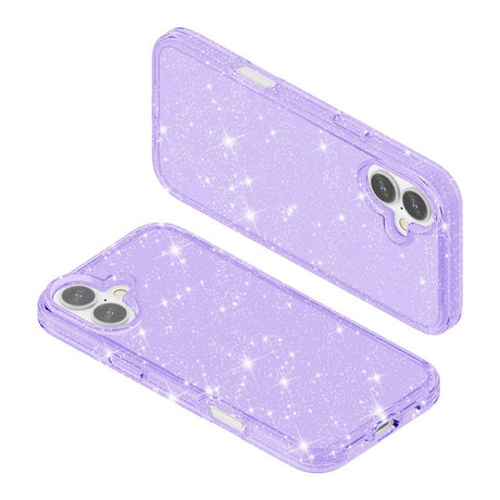 EIDERWOOD iPhone 17 Hybrid Plastik Cover - Lilla Glitter