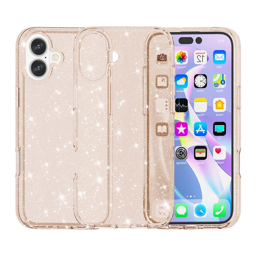 EIDERWOOD iPhone 17 Hybrid Plastik Cover - Guld Glitter