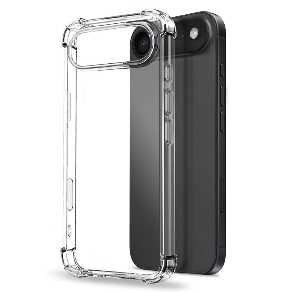 NORTHJO iPhone Air 3-i-1 Beskyttelsessæt m. Stødabsorberende Fleksibelt Plastik Cover / Hærdet Skærmbeskyttelsesglas / Kameralinsebeskyttelsesglas - Gennemsigtig