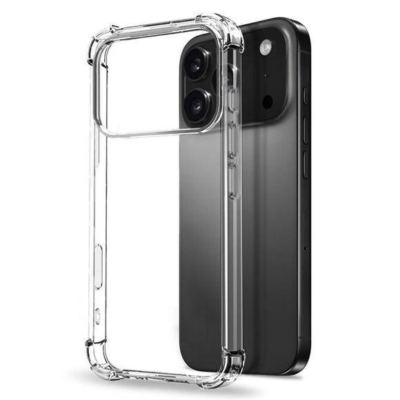 NORTHJO iPhone 17 Pro 3-i-1 Beskyttelsessæt m. Stødabsorberende Fleksibelt Plastik Cover / Hærdet Skærmbeskyttelsesglas / Kameralinsebeskyttelsesglas - Gennemsigtig