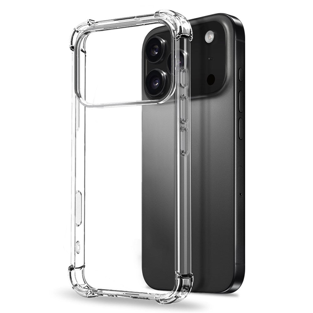 NORTHJO iPhone 17 Pro Max 3-i-1 Beskyttelsessæt m. Stødabsorberende Fleksibelt Plastik Cover / Hærdet Skærmbeskyttelsesglas / Kameralinsebeskyttelsesglas - Gennemsigtig