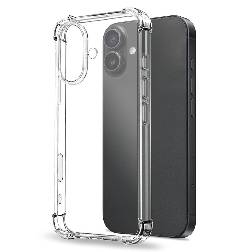 NORTHJO iPhone 17 2-i-1 Beskyttelsessæt m. Stødabsorberende Fleksibelt Plastik Cover & Hærdet Skærmbeskyttelsesglas - Gennemsigtig