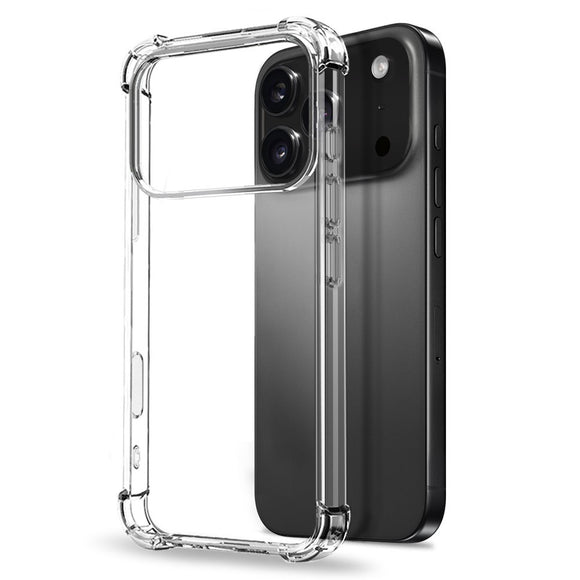 NORTHJO iPhone 17 Pro 2-i-1 Beskyttelsessæt m. Stødabsorberende Fleksibelt Plastik Cover & Hærdet Skærmbeskyttelsesglas - Gennemsigtig