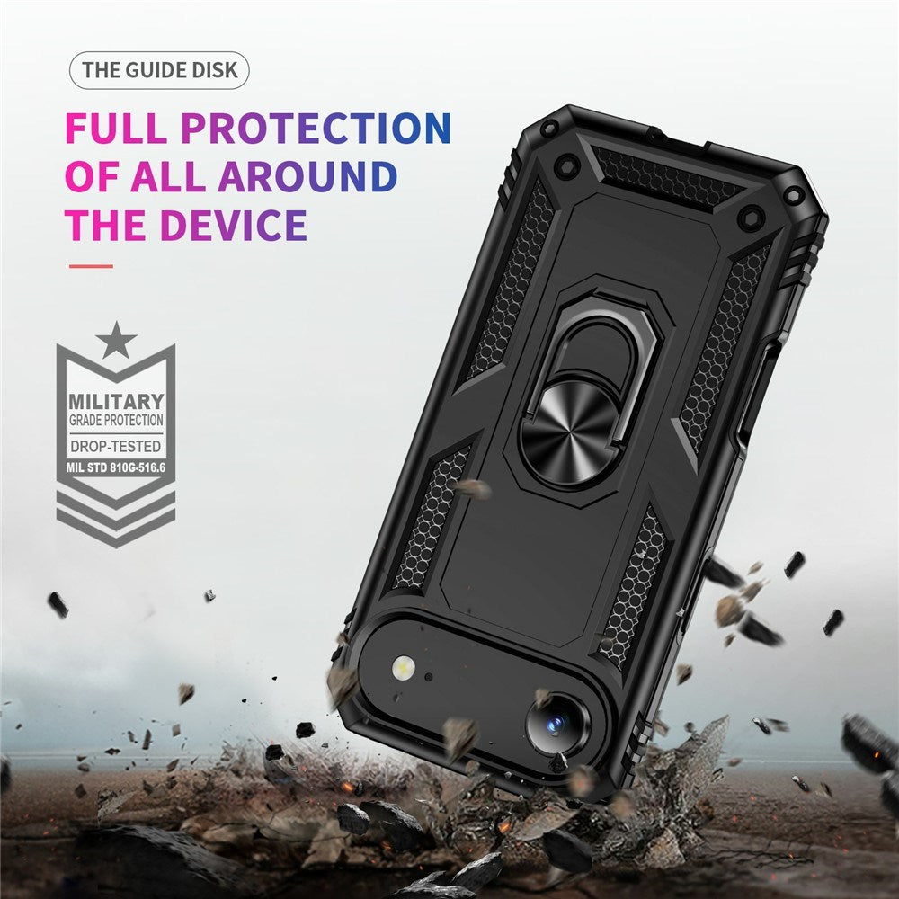 EIDERWOOD iPhone Air Hybrid Håndværker Cover m. Kickstand - Sort