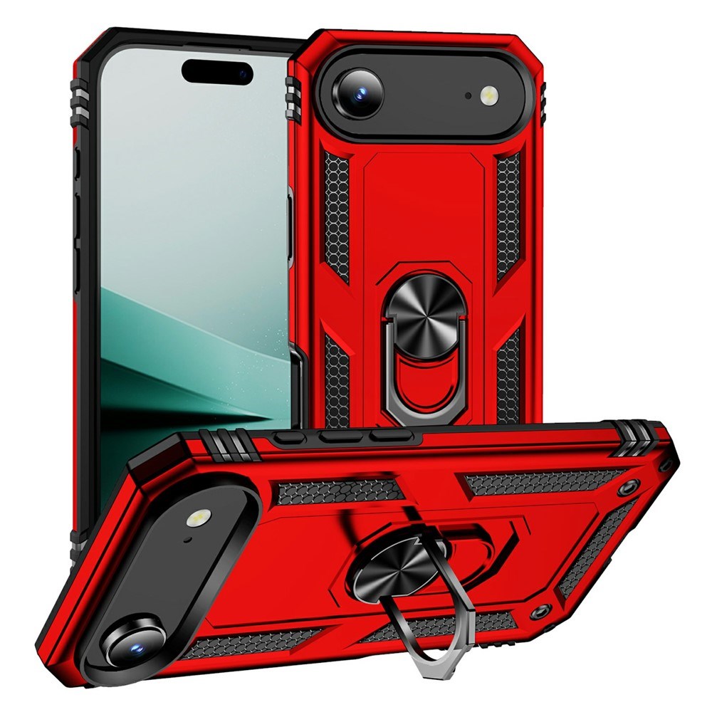 EIDERWOOD iPhone Air Hybrid Håndværker Cover m. Kickstand - Rød